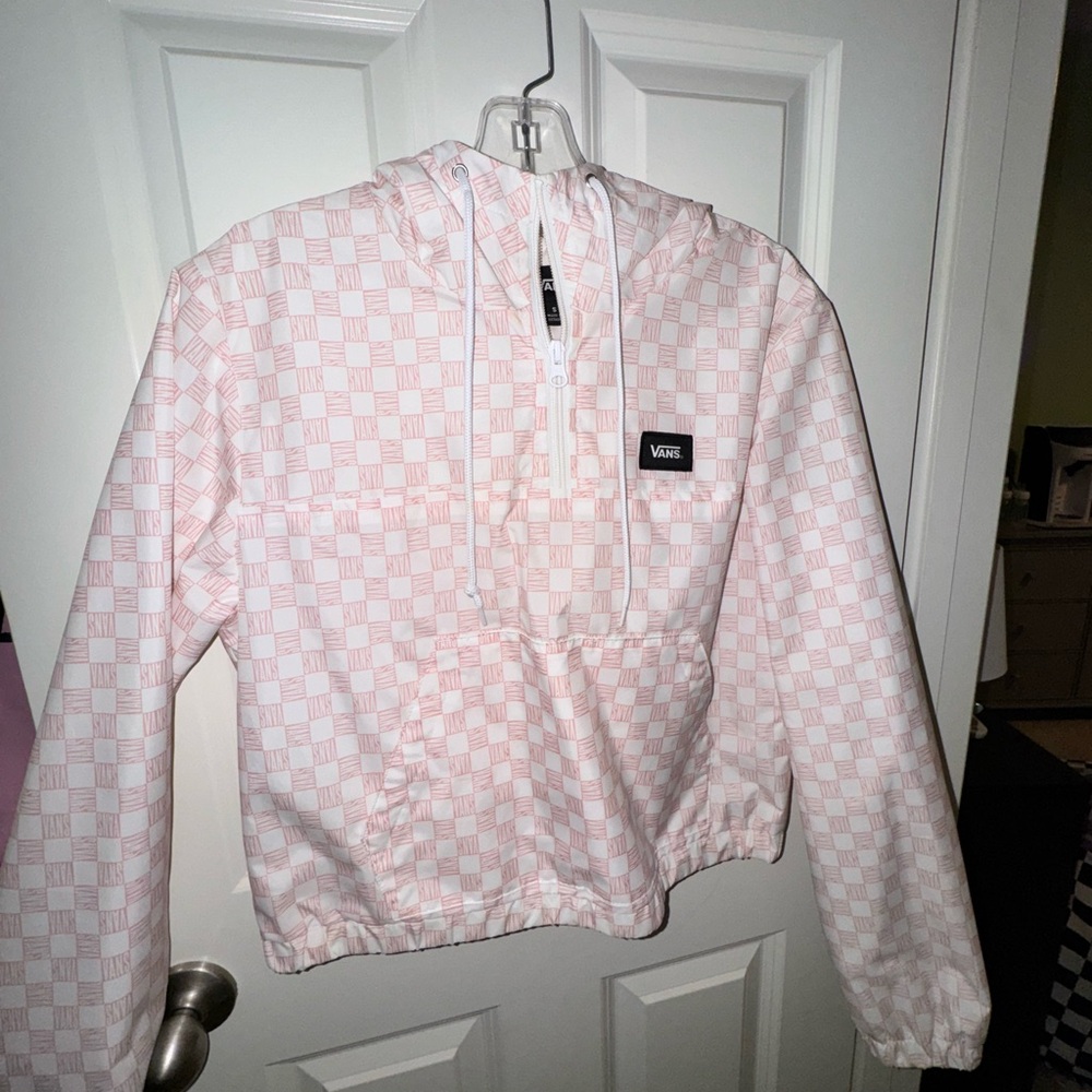 Vans women’s Light Pink Checkered Raincoat